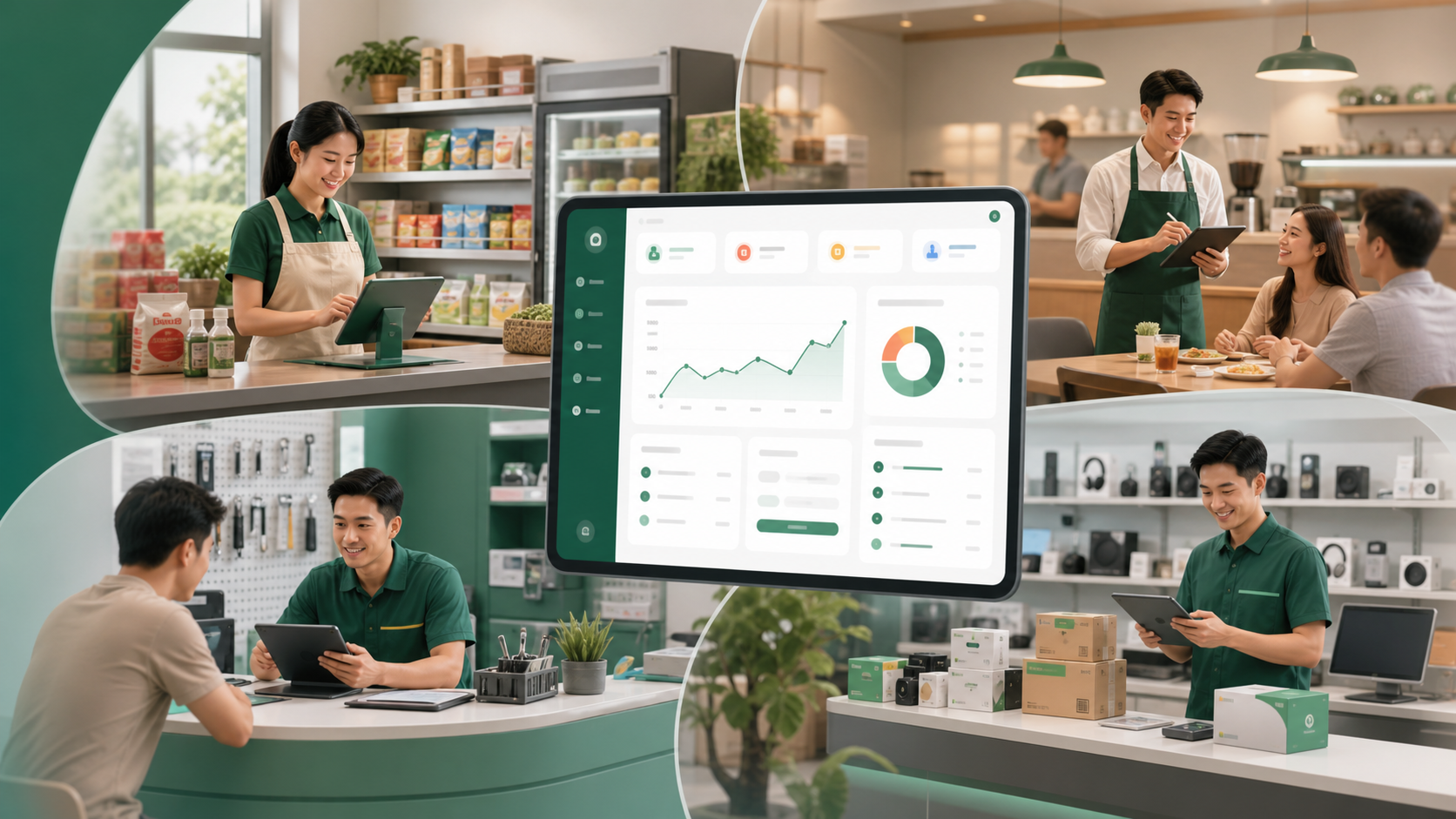 Ilustrasi Catatin untuk retail, F&B, jasa, dan elektronik